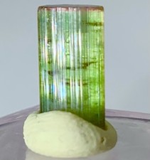 Beautiful Unique Neon Green Purple Cap Tourmaline Crystal Natural Raw Specimen picture