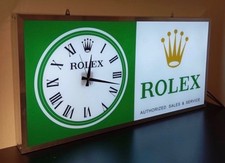 RARE 1990's OFFICIAL ROLEX USA DEALER ILLUMINATED SIGN SHOWROOM GARAGE SIGN picture