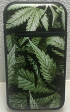 WINDPROOF ZENGAZ GREEN LEAF REFILLABLE BUTANE LIGHTER FLIP TOP picture