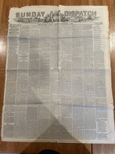 Sunday Dispatch Philadelphia Newspaper Sept 1, 1872 23x31 4 large pages picture