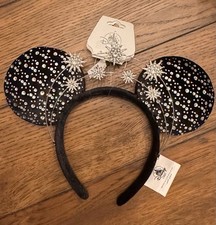2026 Disney Parks Black Star Sparkle Rhinestone Celestial Minnie Ears Headband picture