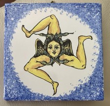 Trinacria Sicilian 3 Legged Wall Plaque Art Tile picture