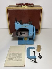 RARE Italian Azure Blue Singer 20 Sewhandy Sewing Machine With Case picture