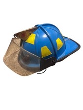 1993 Cairns Classic 1000 Firefighter Helmet Blue FD Brass Front Shield Vintage picture