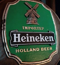Heineken Beer Sign Bar Top Wall Mount Imported Holland Windmill Vintage picture