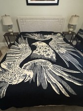 Vtg Eagle Blanket 72”x92