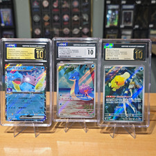 Pokémon CGC Graded 3 Card Lot Japanese Holo 2025 Lapras ex + Misty’s 071/063 picture