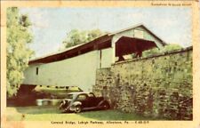 Vintage Postcard Covered Bridge Lehigh Parkway Allentown PA Pennsylvania   A-634 picture