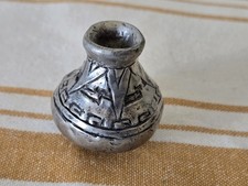Vintage Kenneth Wyatt Signed Fine Pewter  Mini Native American Pot 4 Available picture