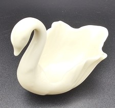 Lenox Ivory Swan Ring Holder Trinket Dish – “To the Bride” – VG – Vintage picture
