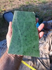 Siberian Green Jade Cabbing Slab 1 Pound 2oz Uniform Thickness picture