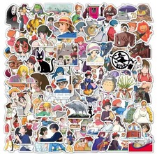 50 PCS Random Anime Hayao Miyazaki Stickers Skateboard Water Bottle Laptop picture
