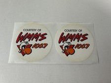 Vintage WMMS 100.7 FM Cleveland Courtesy Of Promo Album Stickers Unused 90's B picture