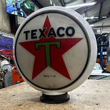 Texaco original milk, glass globe with one lens gas and oil advertising picture