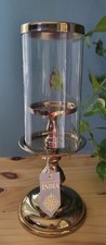 Gorgeous Brass&Glass Candle Holder Handcrafted In India Size 13.5