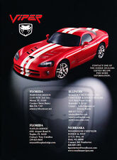 2007 Dodge Viper GTS coupe - red -  Classic Vintage Advertisement Ad D10 picture