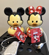 Disney Mickey & Minnie Mouse Ducks Christmas Blow Mold Set Decor 10” NEW Rare picture