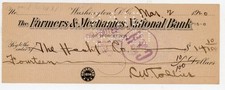 1920 Washington DC Check Farmers & Mechanics Bank Georgetown The Hecht Co picture