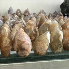 2.2LB Natural sakura agate flame crystal hand-polished reiki healing 5pc picture