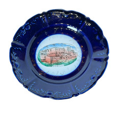 COBALT BLUE ONTARIO CANADA Souvenir China TRINKET DISH PLATE picture