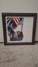 Captain America Marvel Secret Work Art Print Signed & #'d By Dell'Otto /300 picture
