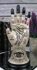 Psychic Fortune Teller Chirology Palmistry Eye Of Providence Hand Palm Figurine picture