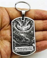 God Lord Jesus Philip Yancey Faith means believing in advance Stainless Keychain picture