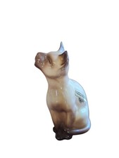 Old Monrovia Hagen Renaker  DW Siamese Calypso Cat tom with 1956 Sticker picture