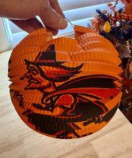 Antique/vintage German Witch Paper Halloween Lantern From The 20s Or 30s picture