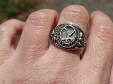 VTG STERLING SILVER FRATERNAL ORDER OF EAGLES RING SIZE 10.5 SIGNED R picture