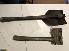WWII US M1910 Hatchet Plumb 1944 Shane 1941 Carrier + M-1943 Ames 1945 Shovel picture