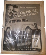 Antique Chevrolet Ad for Gas,Oil and Car memorabillia enthusiasts picture
