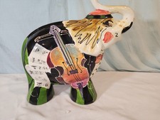 Anatoly Turov Large Hand-Painted Ceramic Elephant, Ltd. Edition/Signed/NICE picture