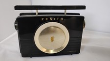 VINTAGE 1950s ZENITH ROYAL 800 TRANSISTOR RADIO With Bag and Rare Leather Case picture