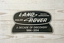 LAND ROVER - A Decade of Discovery 1994-2004 Inside Window Sticker picture