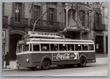 Vintage Barcelona Trolleybus Photochrome Postcard No. 4027 by Pedro Ferré Puig picture