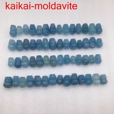 333G/56PCS Natural Blue Aquamarine Quartz Carved PIXIU Pendant Healing FH02 picture
