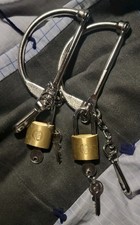 2 Genuine German Army Duffle Bag Locks D Ring Metal + 2 BRASS Italian Locks NEW picture