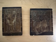 UNIQUE ANCIENT EGYPTIAN ANTIQUITIES Stela Stelae Heavy Stone Set of Two picture