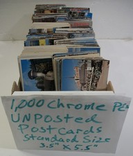POSTCARD Lot 1000 VINTAGE CHROME STD SZ USA 1950-1970 Nice Views Cards Unposted picture