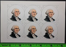 Antique 1910s President George Washington Pinback Paper Insert Sheet picture