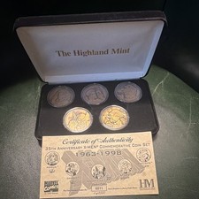 The Highland Mint X-Men 35th Anniversary 5 Coin  Bronze Set  picture