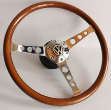 Steering Wheel Wood Chrome fits For VW T3 Transporter Vanagon Caravelle 80-93' picture
