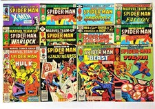 Marvel Team-Up Spider-Man 12 Comic Lot #53-150 Hulk X-Men Warlock Falcon 1977-85 picture