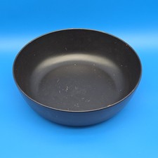 Vintage Ellingers Agatized Wood Inc Black Bowl 12” Sheboygan WI USA picture