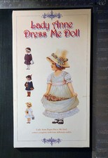1989 Lady Anne Paper Dress Me Doll by Mamelok Press + original catalog picture