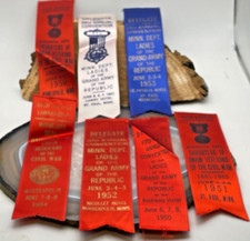 Vintage Lot of 7  Ladies of the GAR Convention Ribbons all from 1950s--3037.24 picture