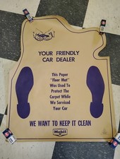 Vintage Mobil Motor Oil Automobile Car Paper Floor Mats Automobilia Gas Oil picture