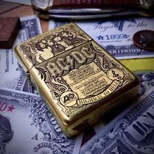 Zippo AC DC Themed Brass Armor Cigarette Lighter - Limited Edition of 50 picture