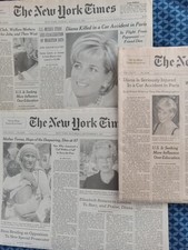 Princess Diana - Mother Teresa - Lot Of 3 - 1997 New York Times Newspapers picture